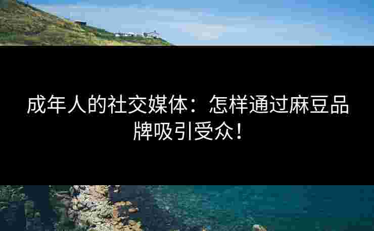 成年人的社交媒体：怎样通过麻豆品牌吸引受众！