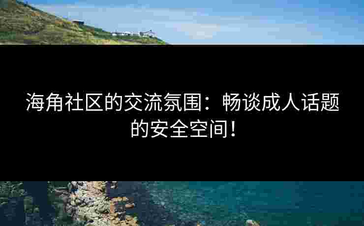 海角社区的交流氛围:畅谈成人话题的安全空间!